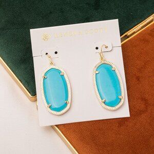 Kendra Scott Gold Elle Turquoise Earrings